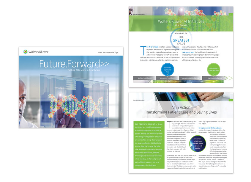 Bonavita Design LLC Wolters Kluwer Future Forward AI in Healthcare Brochure
