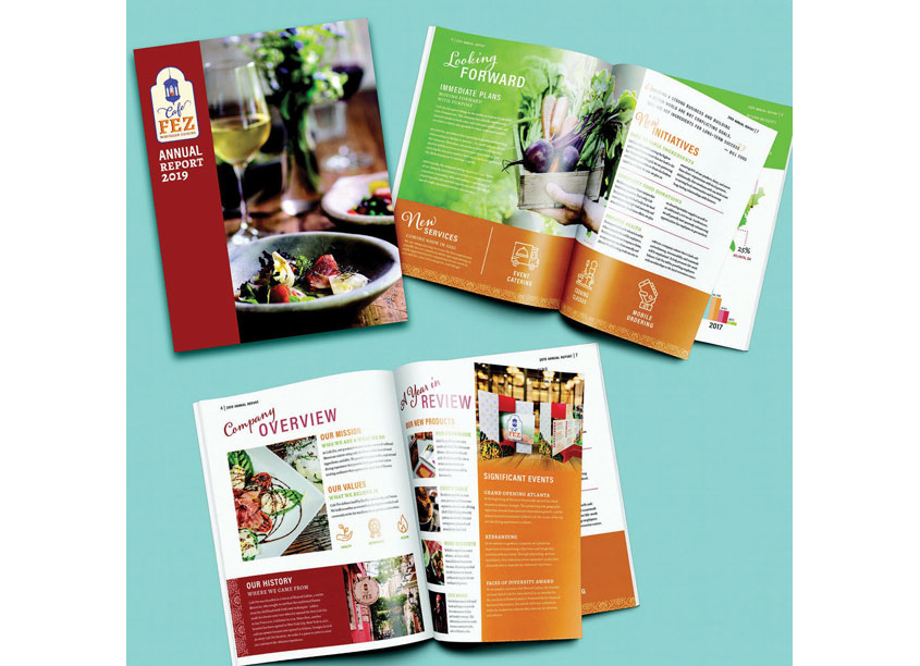 Cafe FEZ Moroccan Restaurant Annual Report by Kennesaw State University/School of Art and Design