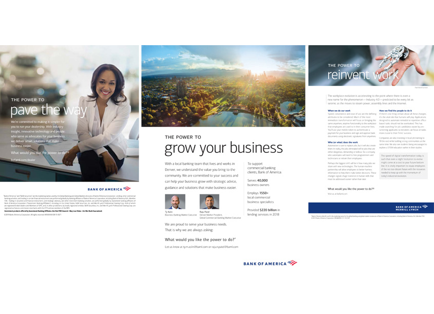 Bank of America, Enterprise Creative Solutions The Power To… Advertising Campaign