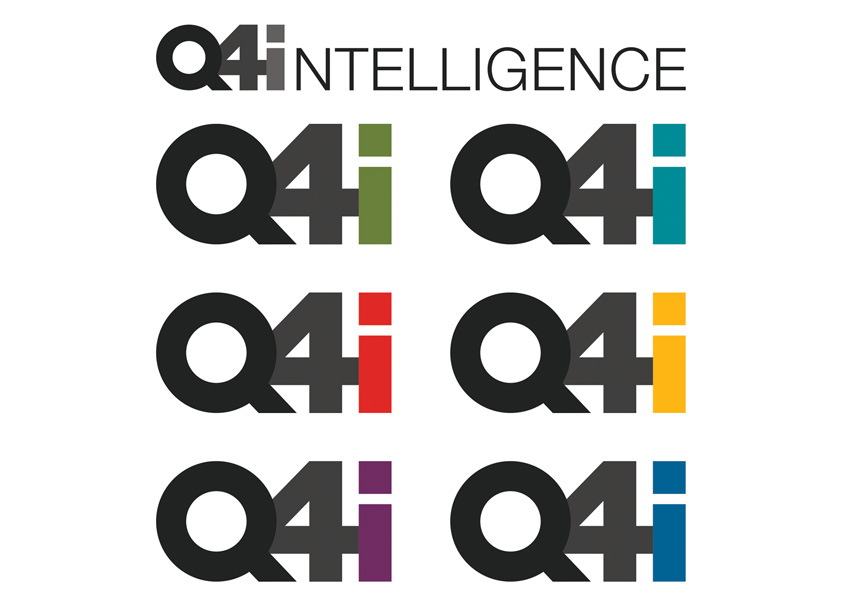 j.riley creative LLC Q4intelligence Logo and Sub-Brand Design