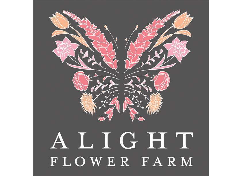 Alight Flower Farm Logo by Beth Nabi Design