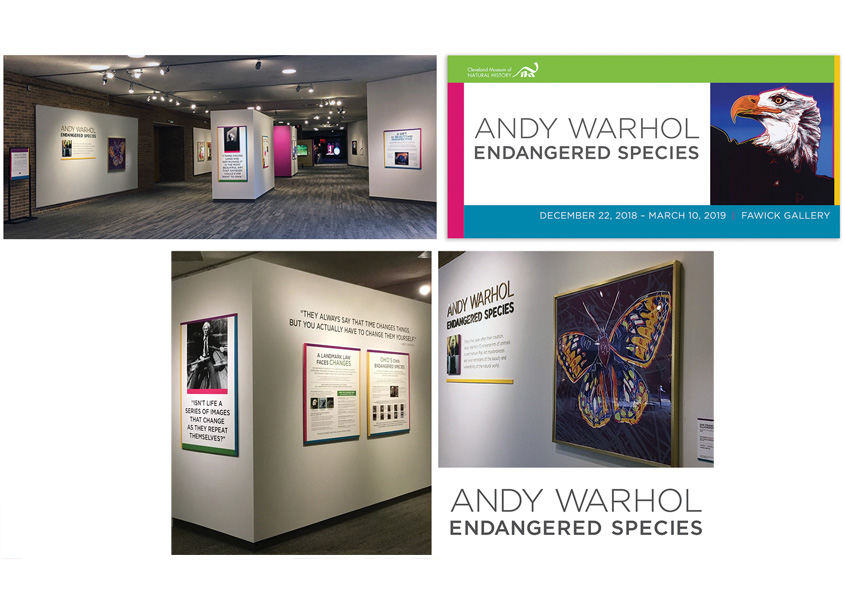 Karen Skunta & Company Andy Warhol Endangered Species Exhibit Branding