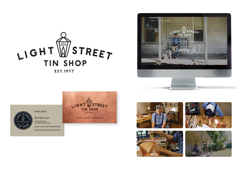 Bolder & Co. Creative Studios Light Street Tin Shop Brand Identity