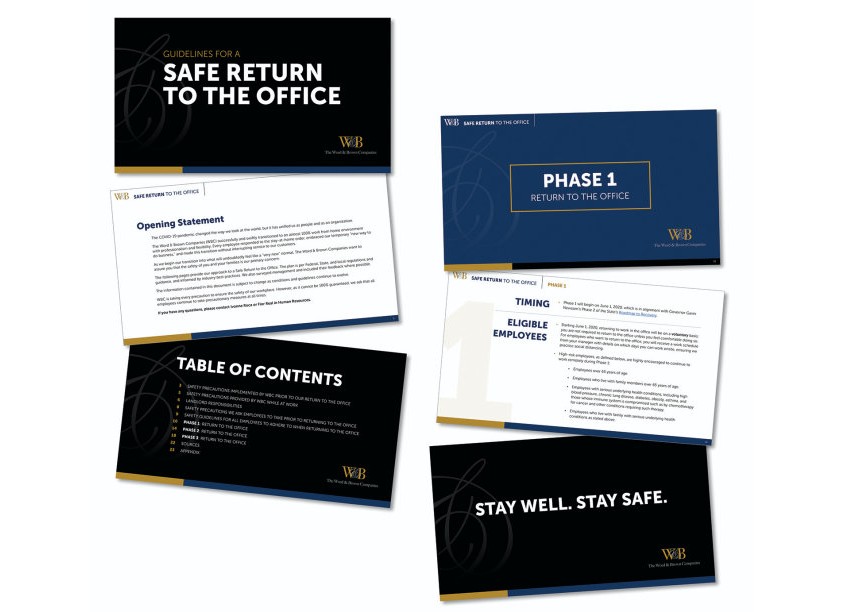 WBC Guidelines for Safe Return to the Office by The Word & Brown Companies