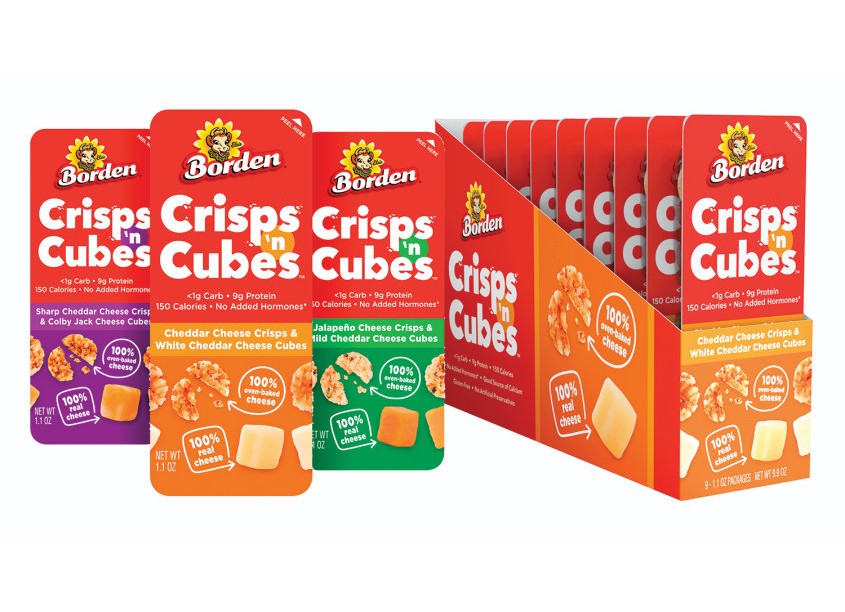 Borden Cheese Crisps 'n Cubes Packaging Creation by Design Partners