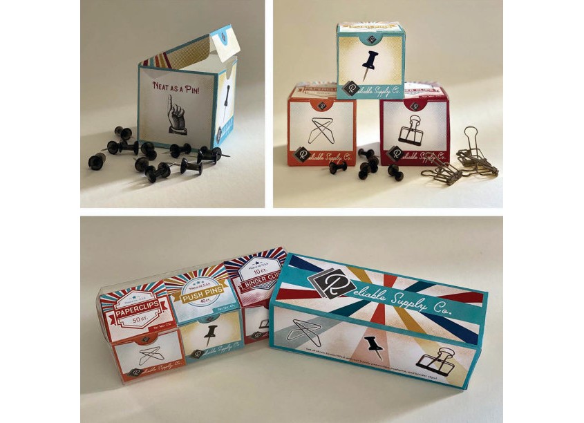 Reliable Supply Company 3-Pack Cube Set by Kennesaw State University, School of Art and Design, Graphic Communications
