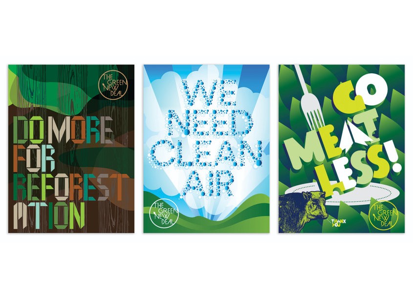 80east Design Green New Deal Posters