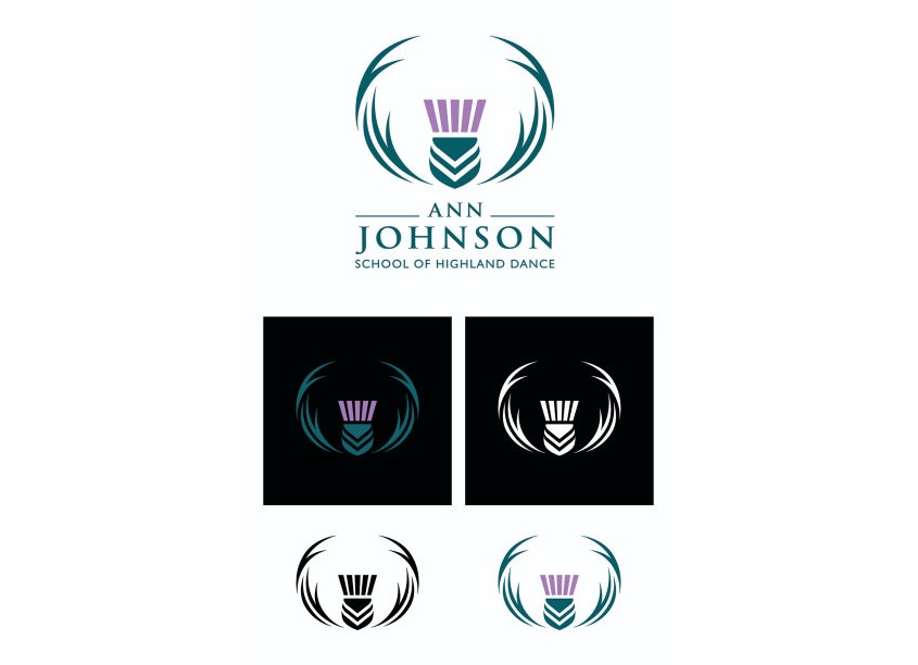 Ann Johnson School of Highland Dance Logo by Lightner Design