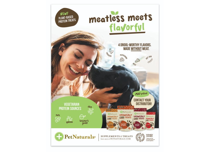 FoodScience Corporation - Internal Creative Team PetNaturals® Impawsibly Good Treats Magazine Advertisement