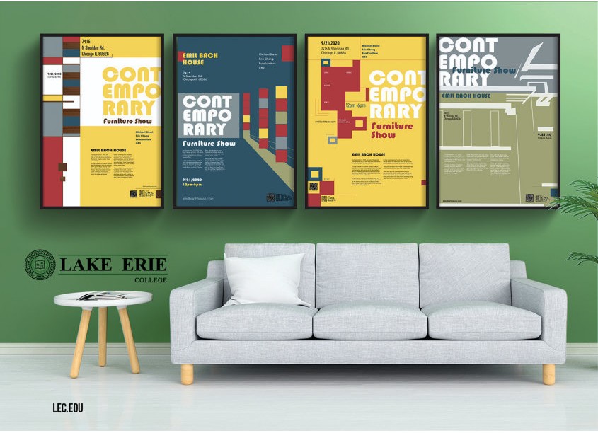 Furniture Show Conceptual Poster Series by Lake Erie College