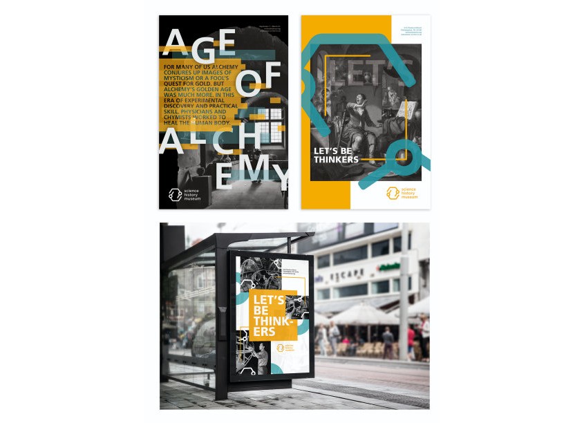 Science History Museum Identity and Posters by Drexel University, Westphal College of Media Arts & Design