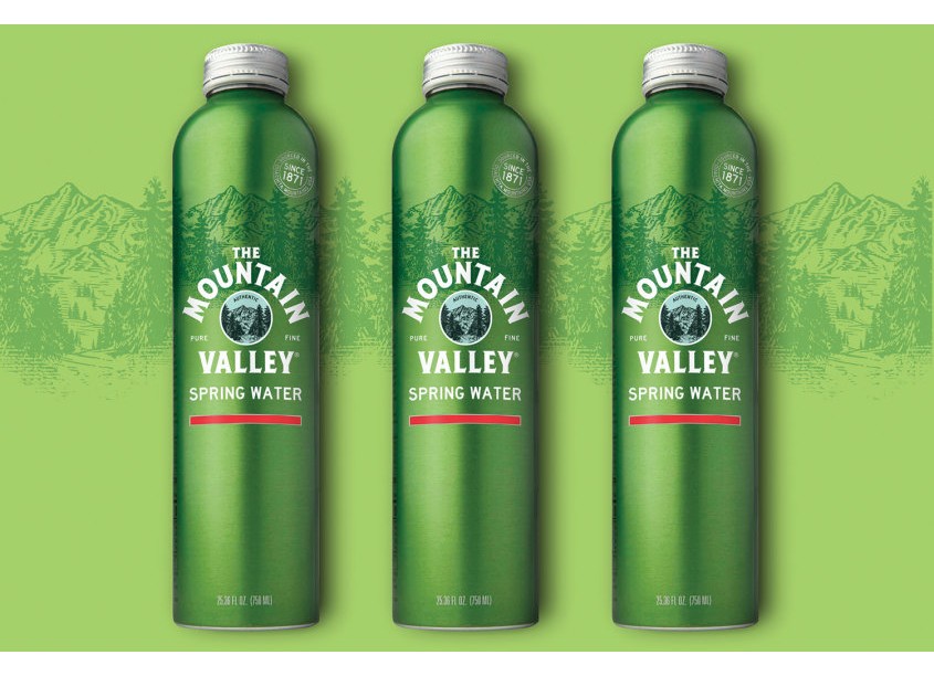 The Mountain Valley Spring Water Aluminum Bottle by Zack Group LLC