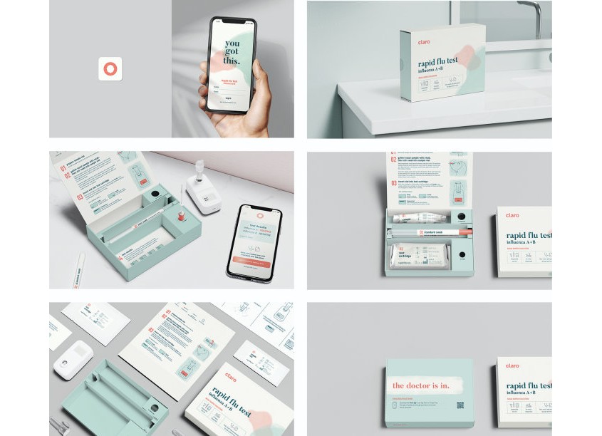 Enlisted Design Rapid Flu Test Brand Identity and Package Design