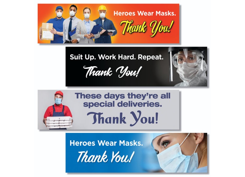Heroes Wear Masks Billboard Campaign by Greg Callaham Graphic Design
