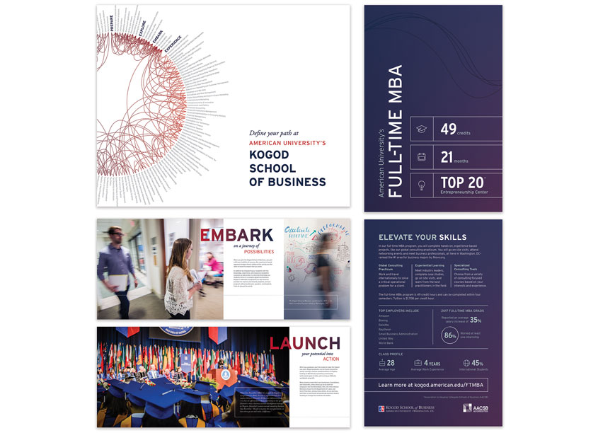 Graduate Programs Brochure & Rack Cards by American University's Kogod School of Business