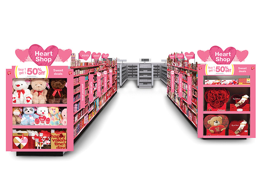 2020 Valentine’s Day In-Aisle Creative by D186/Walgreens In-House Creative Team