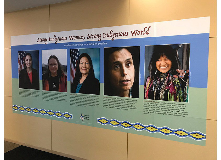 Tarrant County College District/Graphic Services Strong Indigenous Women, Indigenous World Environmental Graphics