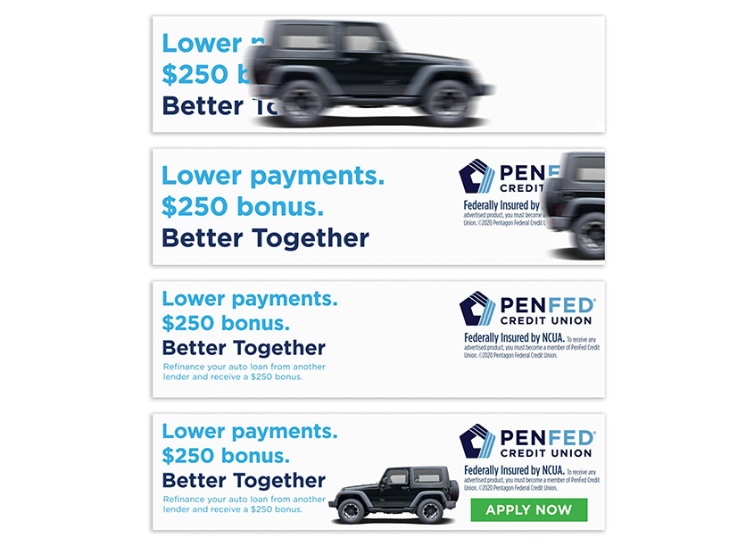 Auto Refinance Animated Digital Ad by PenFed Credit Union Marketing