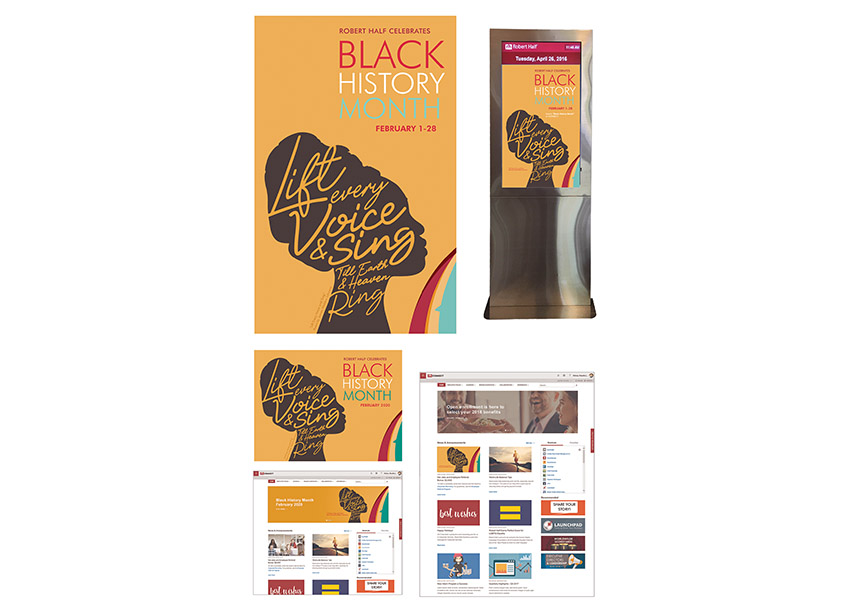 Robert Half Global Creative Black History Month Branding