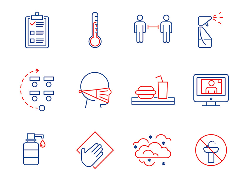 COVID-19 Signage Icons by Sizewise
