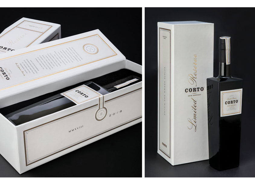 2018 Limited Reserve Corto Olive Oil Luxury Packaging System by Affinity Creative Group