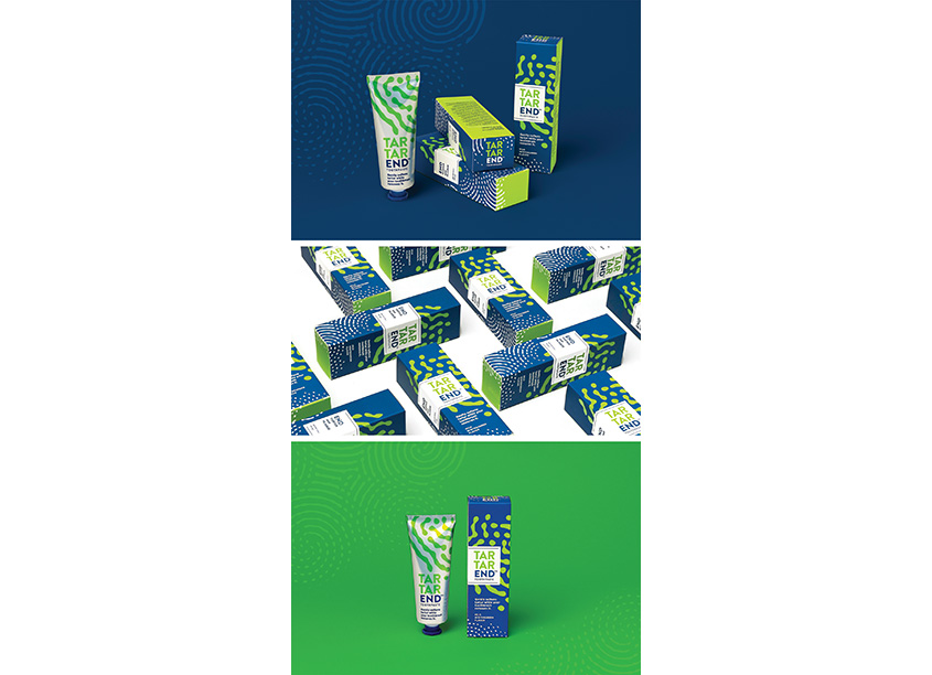 TartarEnd Toothpaste Packaging by Karen Watkins Design