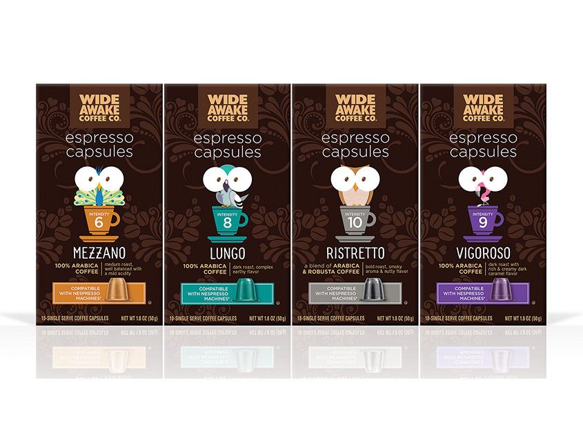 Wide Awake Espresso Pods by Topco Creative Services