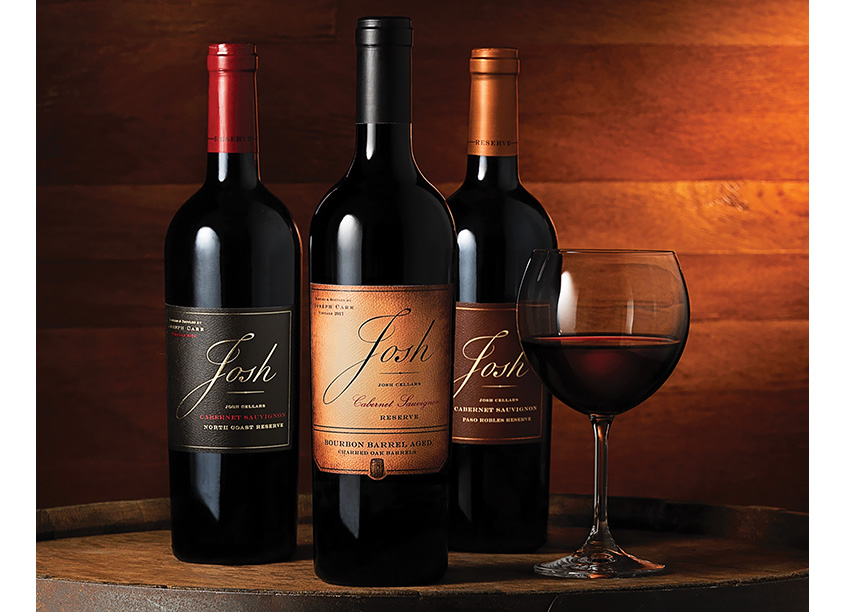 Josh Cellars Bourbon Barrel-Aged Wine Label Design by DuPuis Group