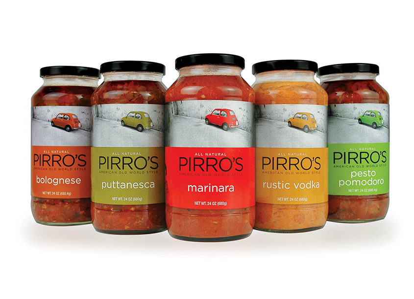 Pirro’s Sauces Label Design by One Zero Charlie