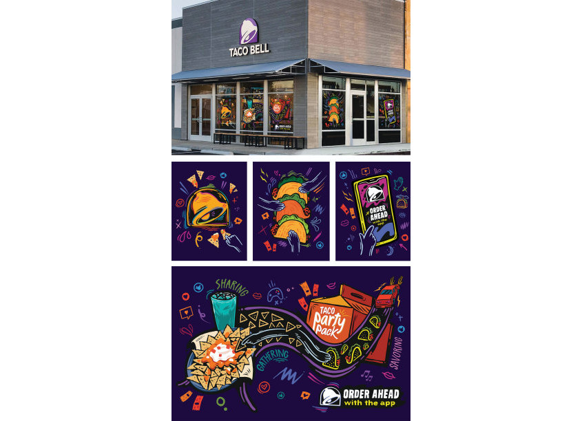 Taco Bell Design Group Occasions Windows