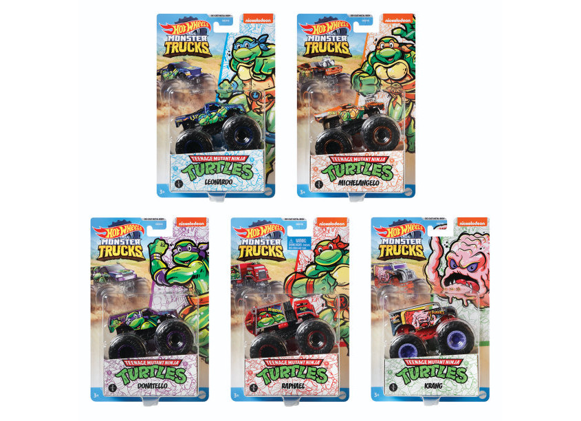 Mattel, Inc. Hot Wheels® Monster Trucks Teenage Mutant Ninja Turtles Mix