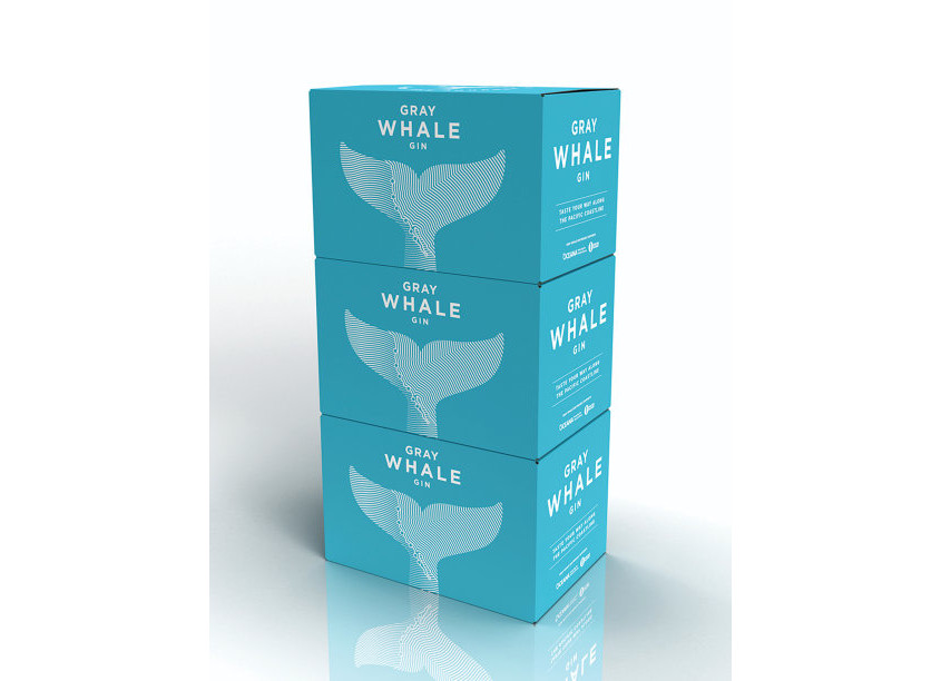 Deutsch Family Wine and Spirits Gray Whale Gin Shipper Redesign
