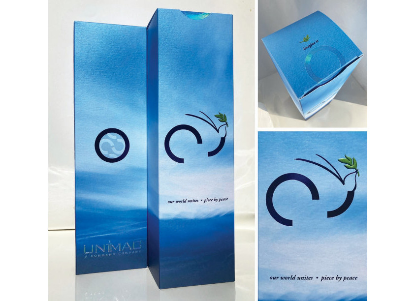 Unimac Champagne Package 2021: Our World Unites Piece by Peace by Bonavita Design LLC