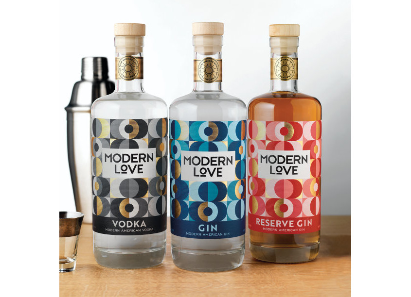 Modern Love Gin by CF Napa Brand Design