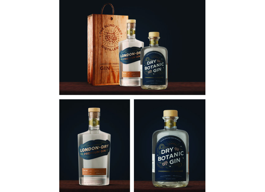 The Blind Tiger Distillery Gin Packaging by Virginia Tech
