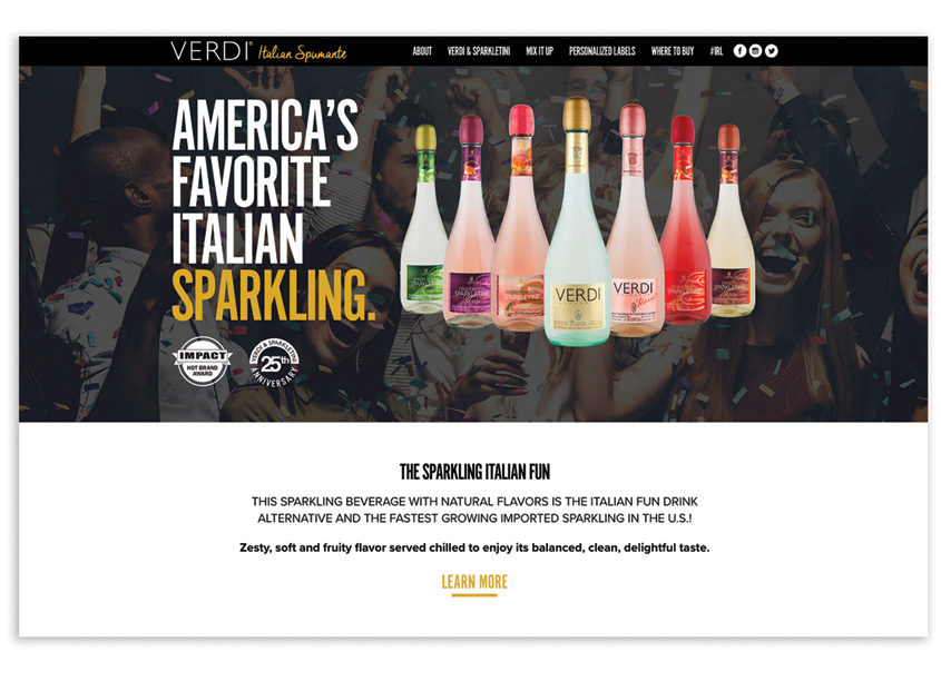 Splendor Design Group Verdi Spumante Website 