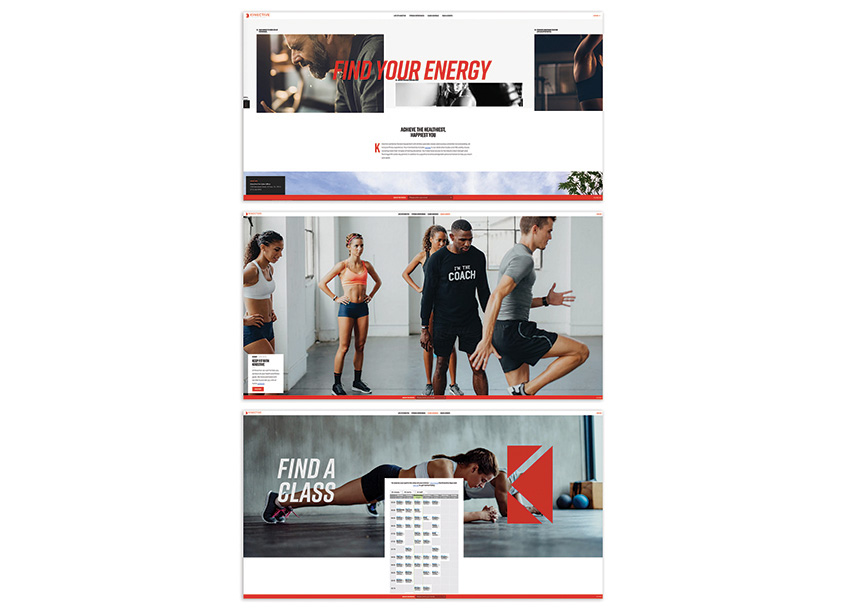 Traina Design Kinective Fitness Club Website