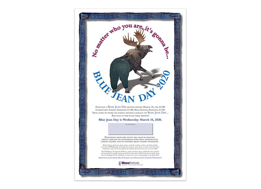 BlueJean Day Fundraiser Poster by Ron Kalstein / RKDK Design
