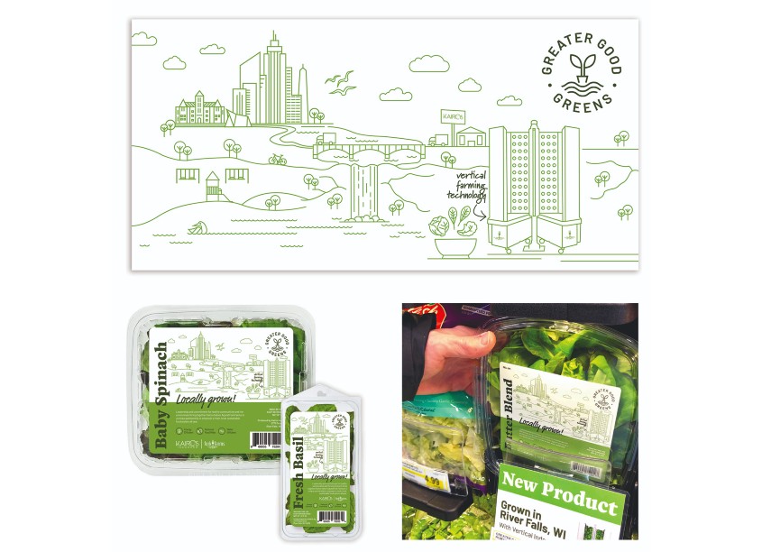 Greater Good Greens Packaging by Quill Creative