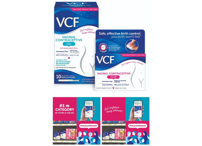 VCF: Vaginal Contraceptive Film Package Design by Goldstein Group Branding