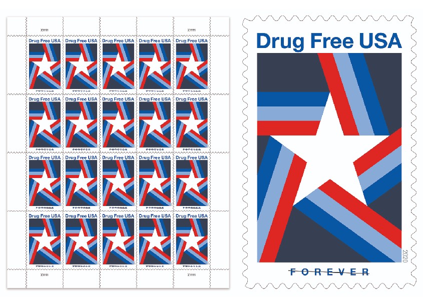Drug Free USA Stamp Design by Journey Group